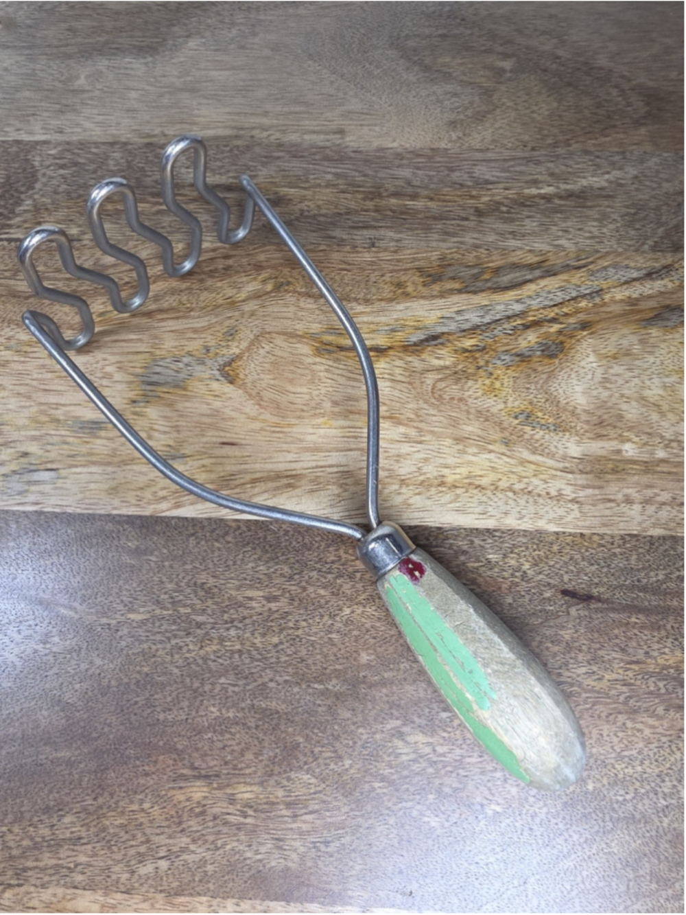 Vintage Potato Masher Wooden Handle Wire Masher Kitchen Utensil Farmhouse Decor